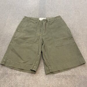 Vintage Gap  Shorts Mens Size 29 Olive Green Pockets Thick Heavy Y2K 10" Inseam